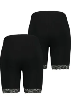 2-pack Korte legging met kant
