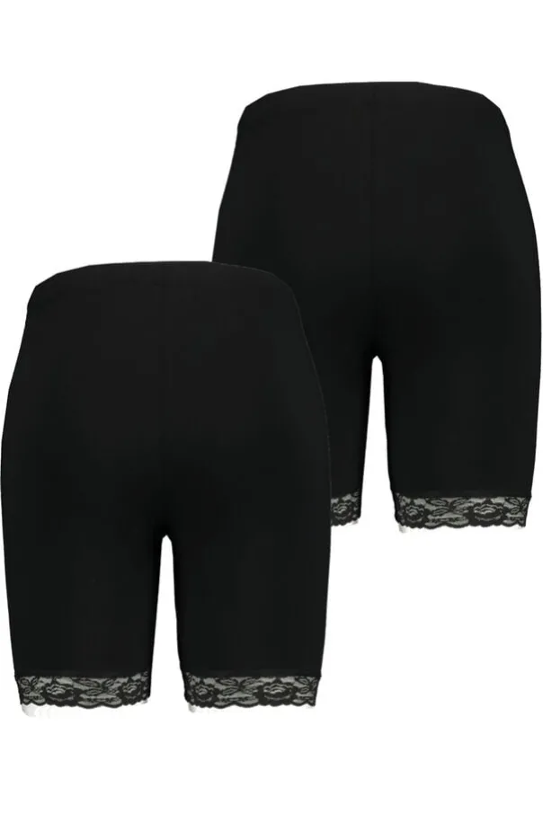 2-pack Korte legging met kant