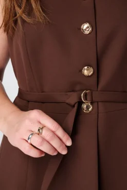 Peplum gilet met ceintuur