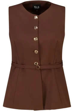 Peplum gilet met ceintuur