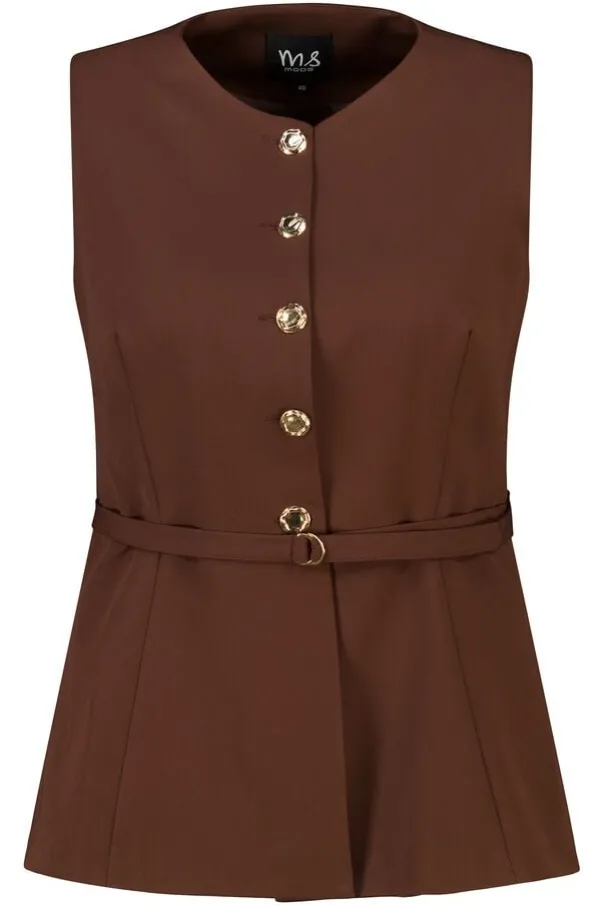 Peplum gilet met ceintuur