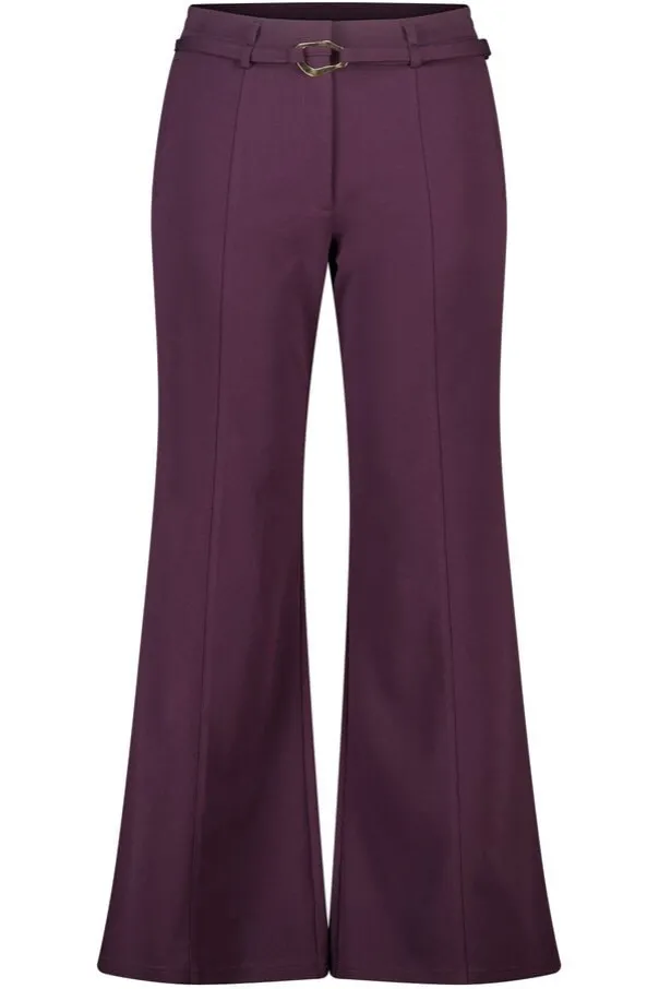 Rechte pantalon met ceintuur