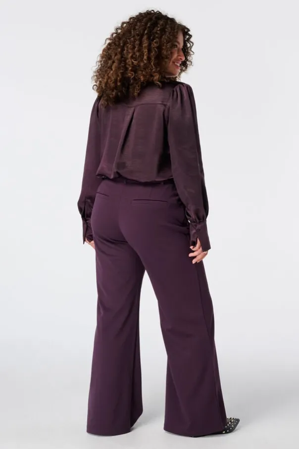Rechte pantalon met ceintuur