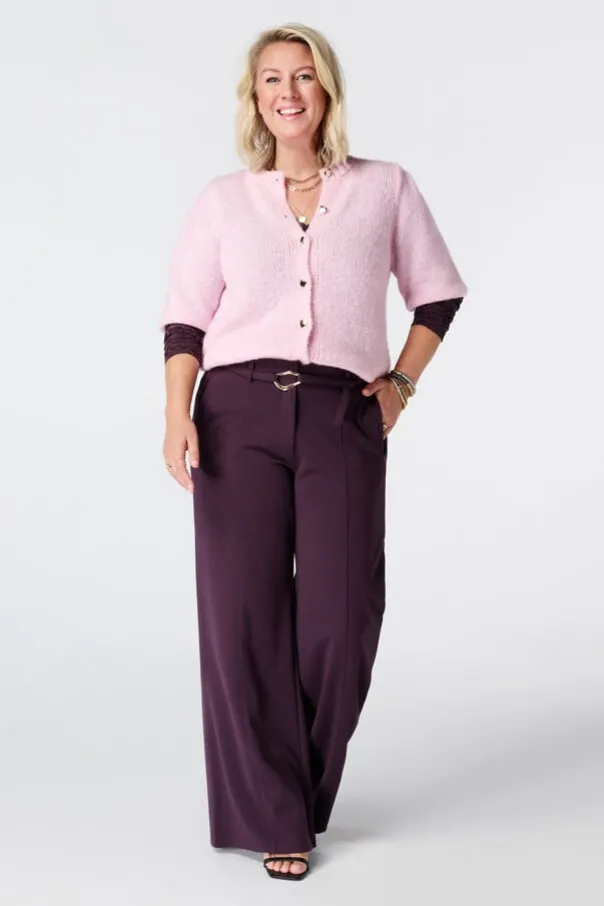 Rechte pantalon met ceintuur