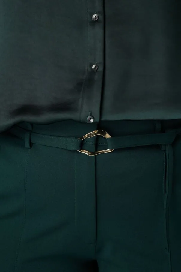 Rechte pantalon met ceintuur
