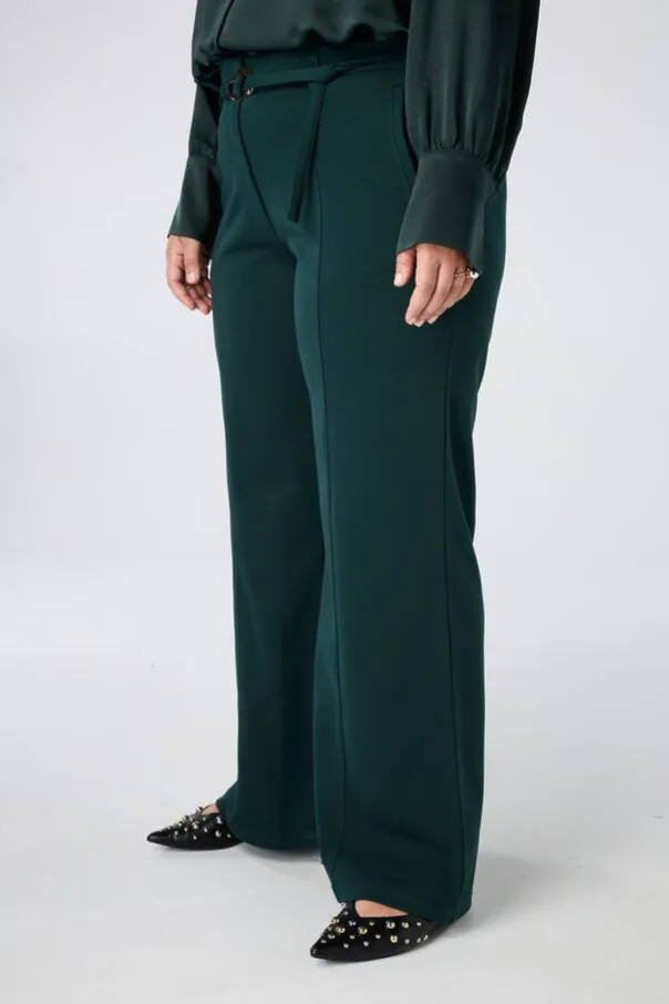 Rechte pantalon met ceintuur