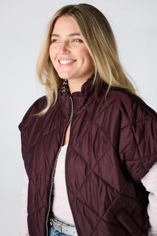 Reversible gewatteerde bodywarmer