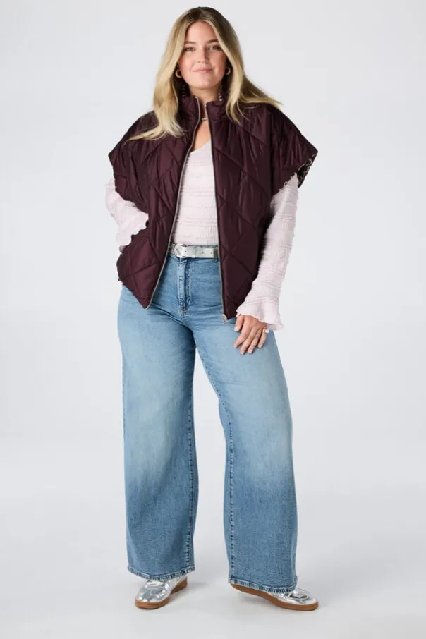 Reversible gewatteerde bodywarmer