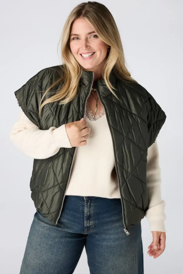 Reversible gewatteerde bodywarmer