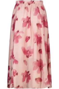 Rok in satijnlook met bloemenprint