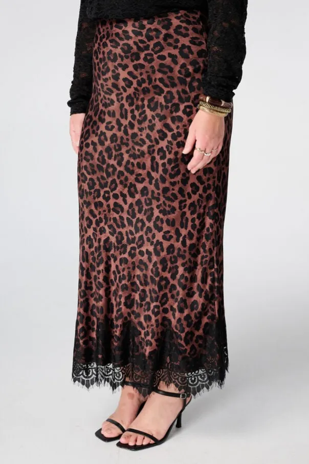 Satijen midi rok