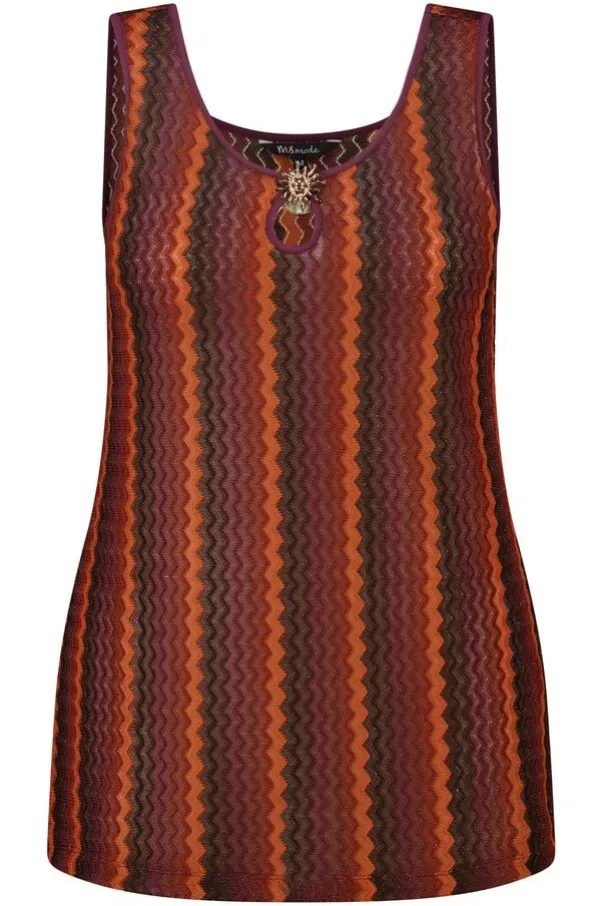 Singlet met zigzag print
