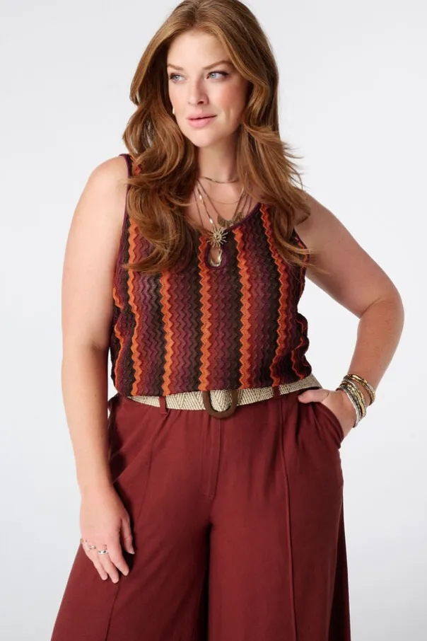 Singlet met zigzag print