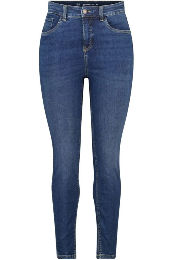 Skinny leg high waist jeans CHERRY