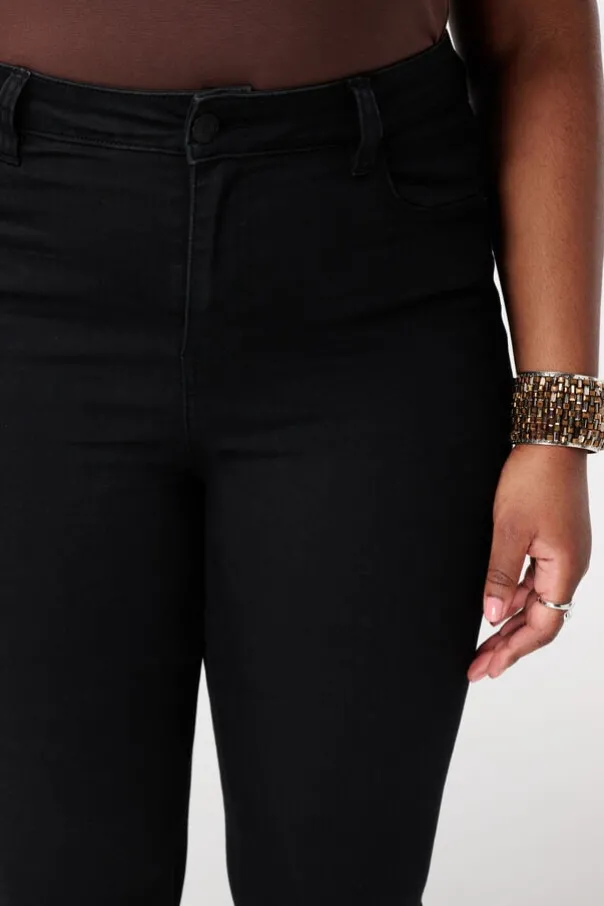 Skinny leg high waist jeans CHERRY