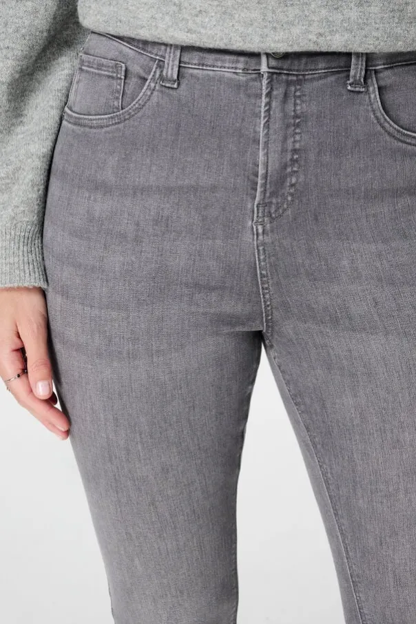 Skinny leg high waist jeans CHERRY