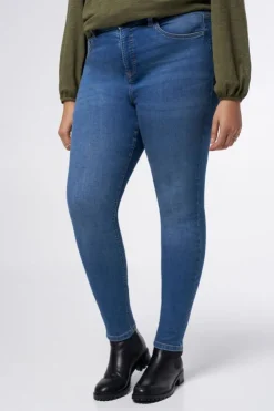 Skinny leg high waist jeans CHERRY