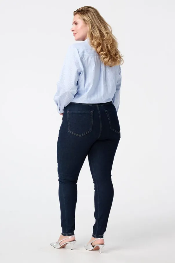 Skinny leg high waist jeans CHERRY
