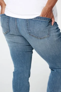 Skinny leg high waist jeans CHERRY