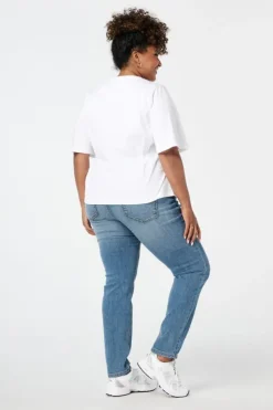 Skinny leg high waist jeans CHERRY