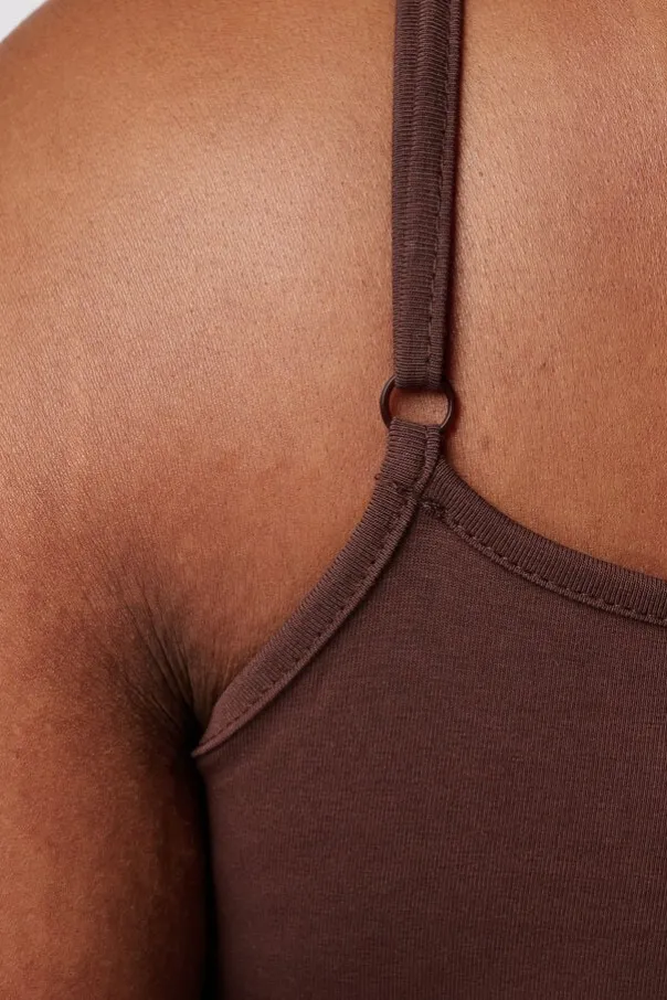 Spaghetti top met stretch