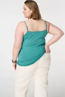 Spaghetti top met stretch