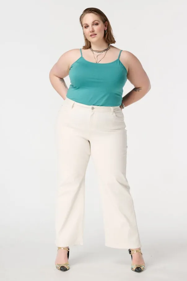 Spaghetti top met stretch