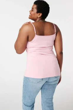 Spaghetti top met stretch