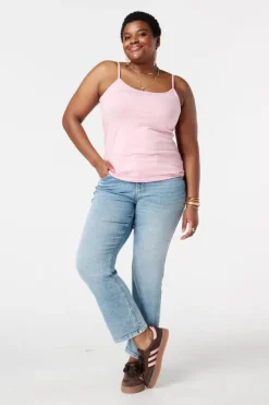 Spaghetti top met stretch