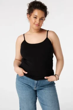 Spaghetti top met stretch
