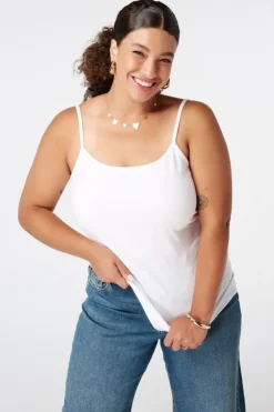 Spaghetti top met stretch