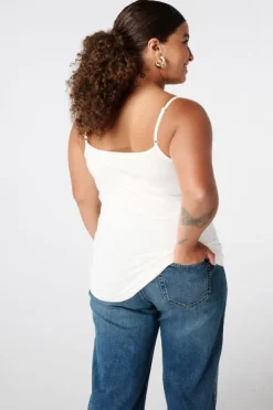 Spaghetti top met stretch