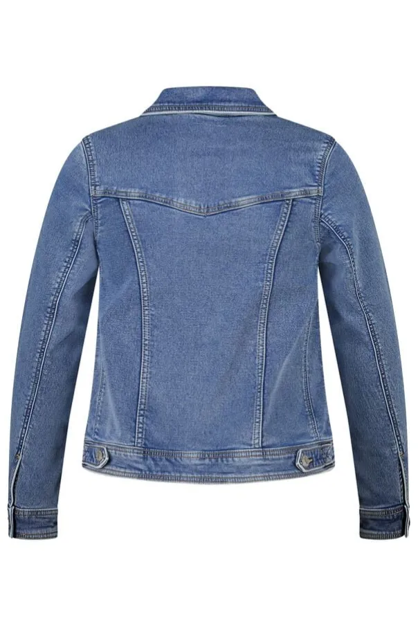 Spijkerjas met knoopsluiting