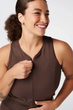 Sport singlet met ritssluiting