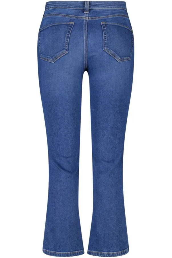 Straight leg jeans met mid waist
