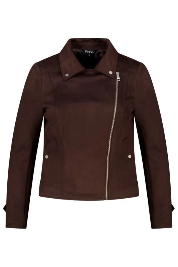 Suèdine biker jasje
