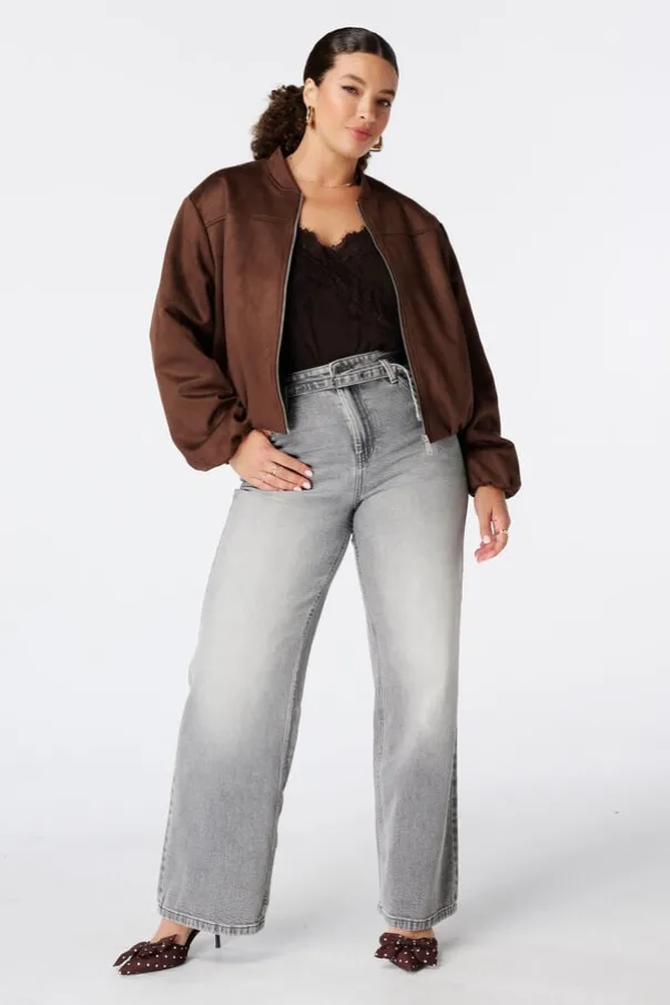 Suèdine bomber jasje