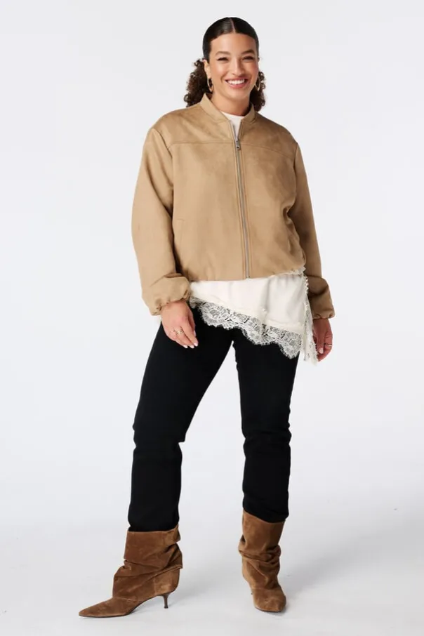 Suèdine bomber jasje