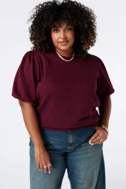 Sweater met korte pofmouwen