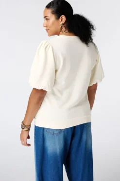 Sweater met korte pofmouwen
