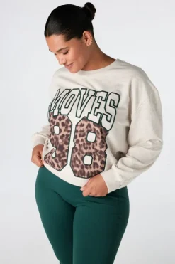 Sweater met sportieve print