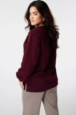 Sweater met v-hals