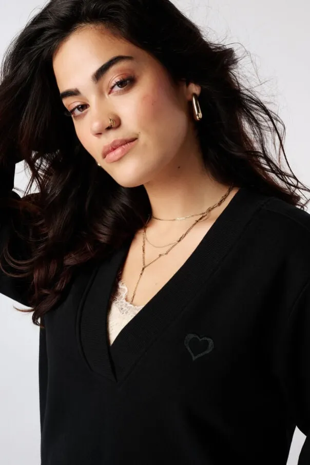 Sweater met v-hals