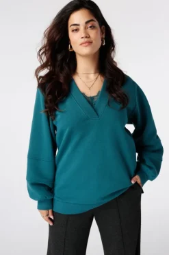Sweater met v-hals