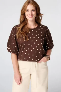Sweat top met polka dot