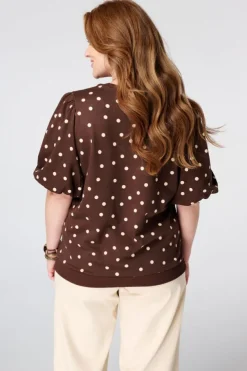 Sweat top met polka dot