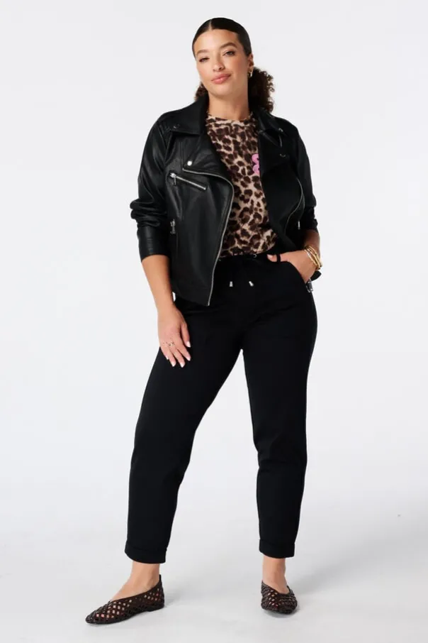 Tapered broek met elastische taille