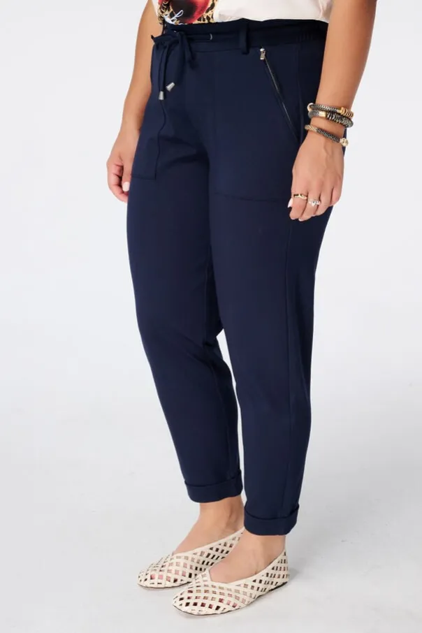 Tapered broek met elastische taille
