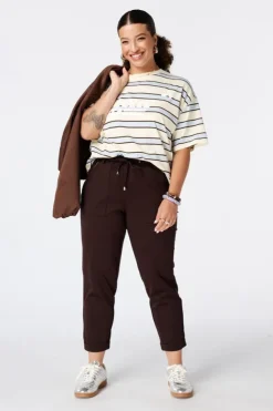 Tapered broek met elastische taille