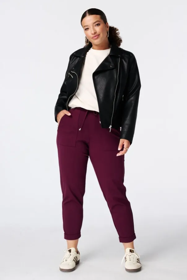 Tapered broek met elastische taille